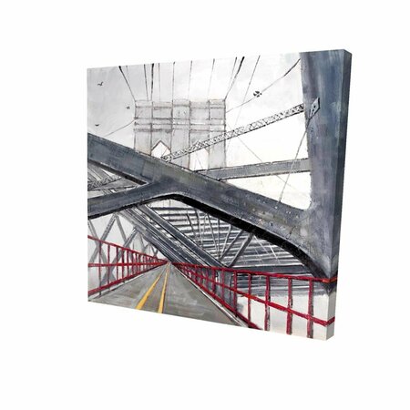 FONDO 12 x 12 in. Under The Brooklyn Bridge-Print on Canvas FO2789053